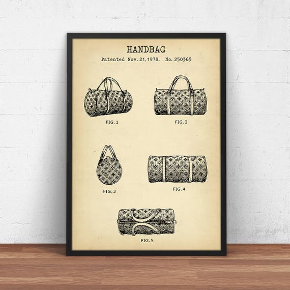 Designer Handbag Patent Print Fashion Wall Art Gifts for Her Dorm Decor Louis Vuitton Poster Print Purse Design Instant Download Etsy Canada