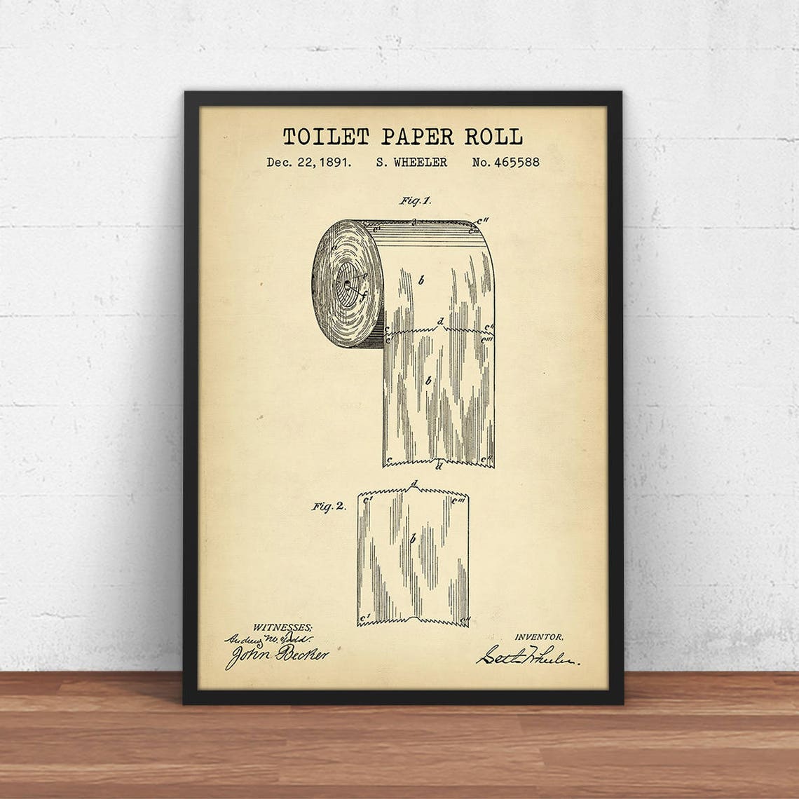 Toilet Paper Patent Print Bathroom Decor Blueprint Art - Etsy