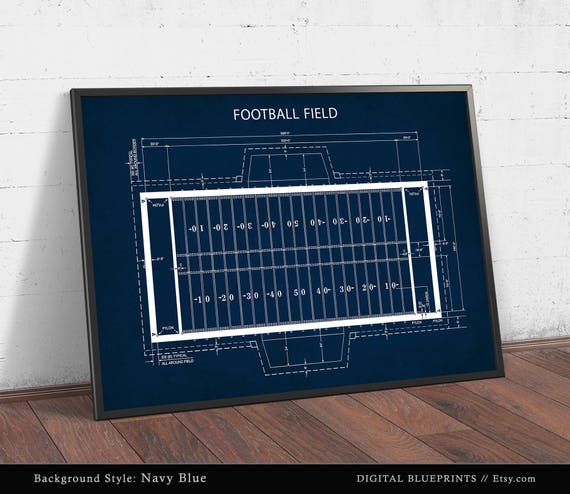 Labeled Football Field