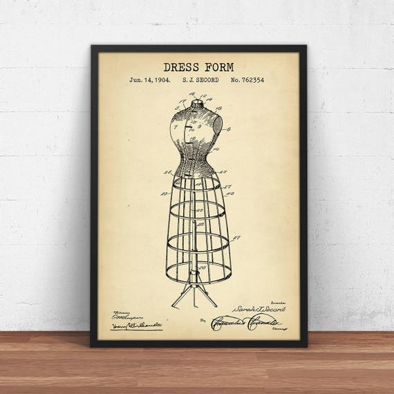 Dress Form 1904 Patent, Vintage Fashion Poster, Sewing Room Wall Art, Fashion  Designer Gifts, Fashion Decor Seamstress Art - Etsy