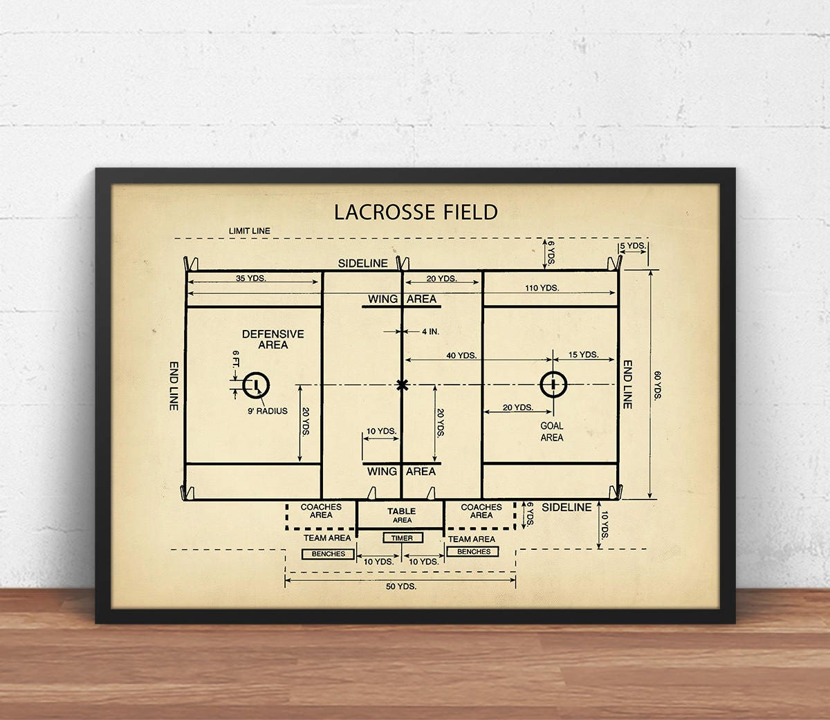 Printable Lacrosse Field Diagram