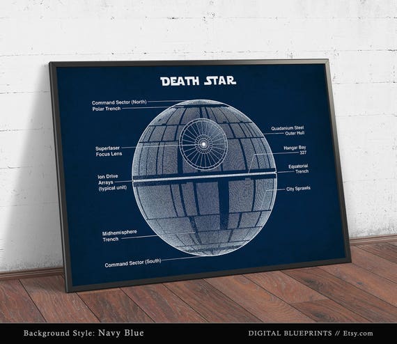デス・スターの設計図アート、スター・ウォーズのポスタープリント