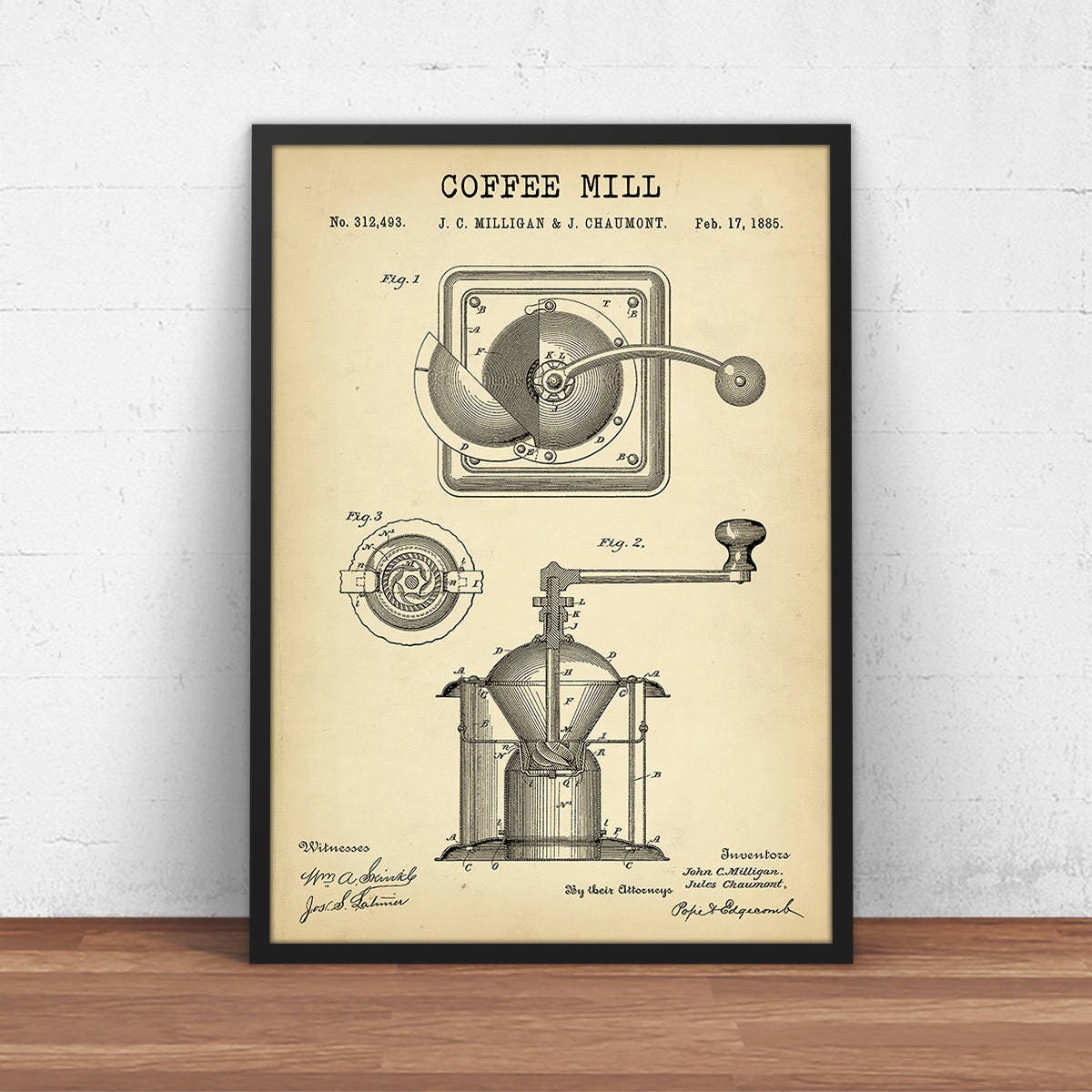1907 Coffee Pot patent - vintage Art Print by Aged Pixel - Fine