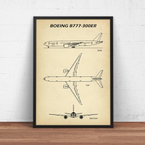 Boeing 777 Patent Print, Boeing Plane Blueprint, B777 Poster, Airplane Nursery, Aviation Decor, Living Room Wall Art, Pilot Gifts, Aviator