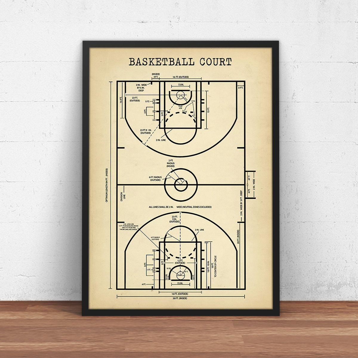 printable basketball full court diagram