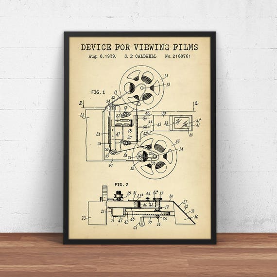 Vintage Film Projector, Patent Prints, Cinema Blueprints, Film Reel Wall  Art, Home Theater Decor, Multimedia Room, Movie Poster, Actor Gifts -   UK