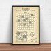 Scrabble Patent Print, Scrabble Board Game Blueprint, Game Room Decor ...