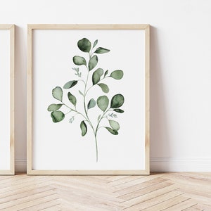 Watercolor Eucalyptus, eucalyptus painting, eucalyptus wall hanging, eucalyptus art print, eucalyptus wall decor, leaf painting, leaf art
