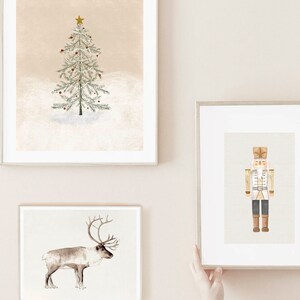 Reindeer Christmas Print Digital Download, Festive Wall Art, Holiday Home Decor Multiple Sizes image 4