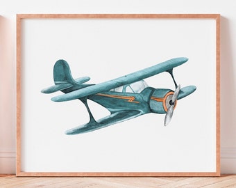 Classic Plane Prints, wall decor, Planes nursery theme, vintage plane art, planes painting, nursery planes art, aircraft art, retro planes