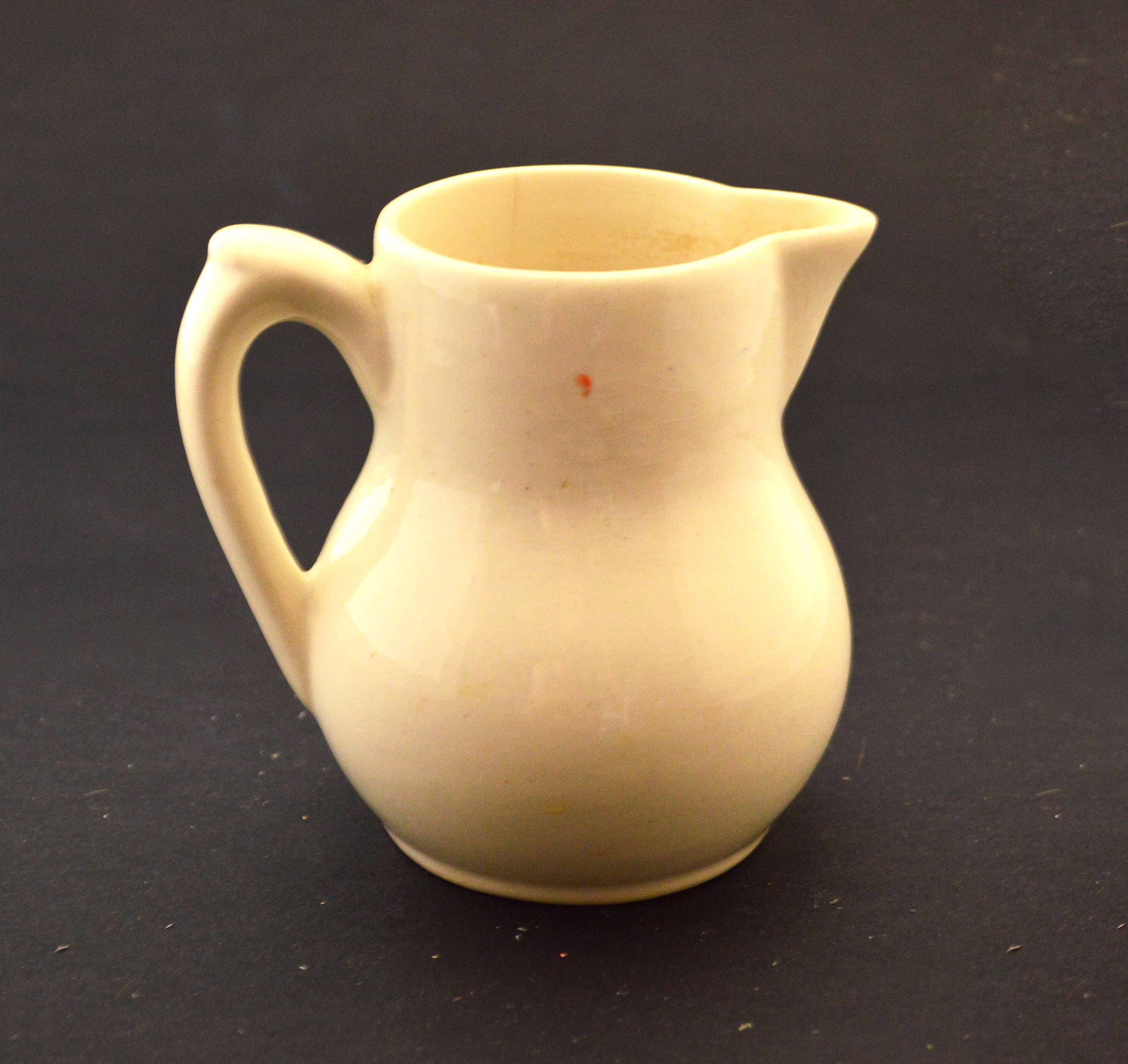 Antique White Pottery Ceramic PITCHER Vase Decor handle water Etsy