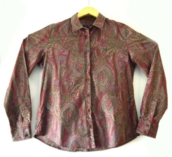 Retro 90s Vintage Gant button up Shirt Flower pat… - image 2