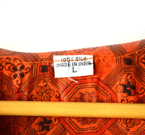 Silk indian dress vintage traditional long Size L… - image 3
