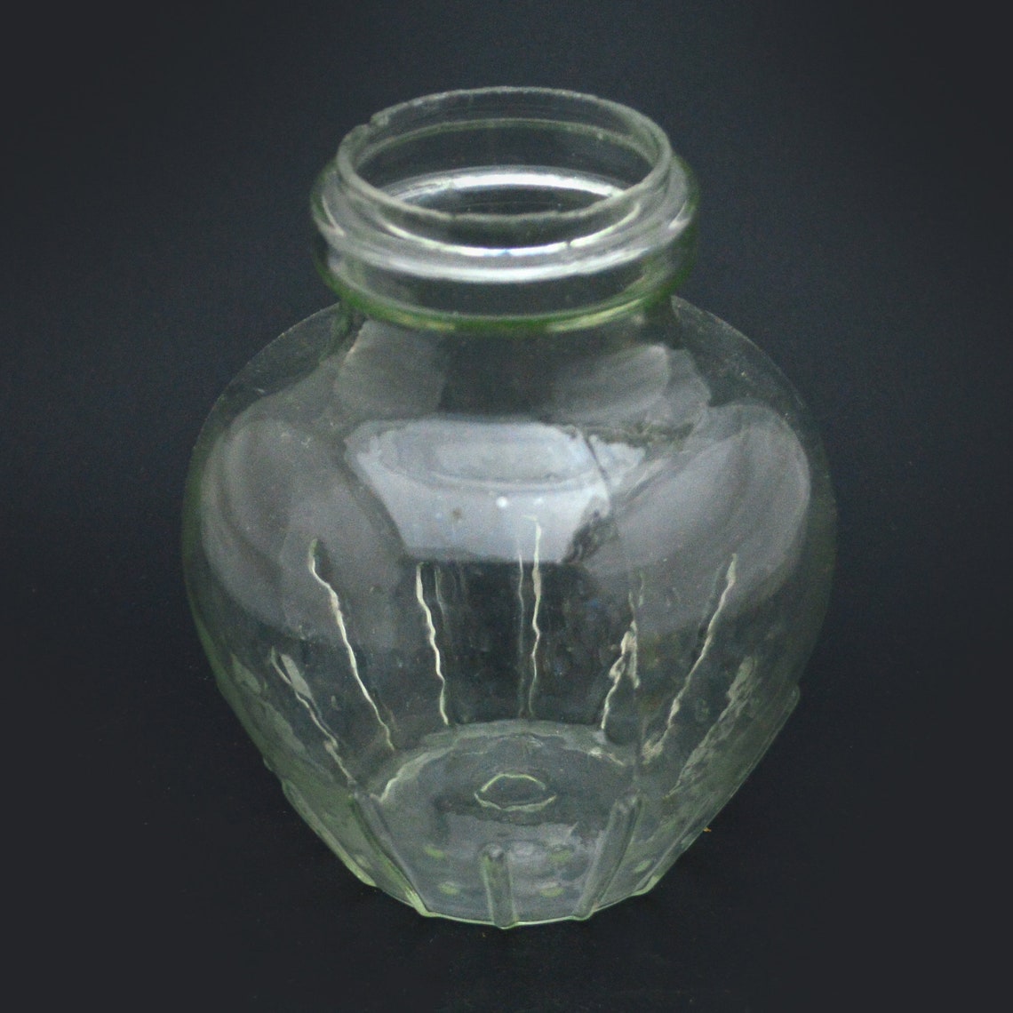 Lot of Vintage Antique Honey Jars Glass Pot Condiment Heavy Etsy