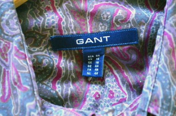 Retro 90s Vintage Gant button up Shirt Flower pat… - image 3