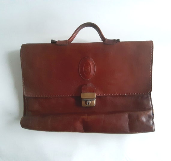 antique leather briefcase
