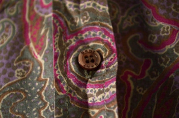 Retro 90s Vintage Gant button up Shirt Flower pat… - image 5