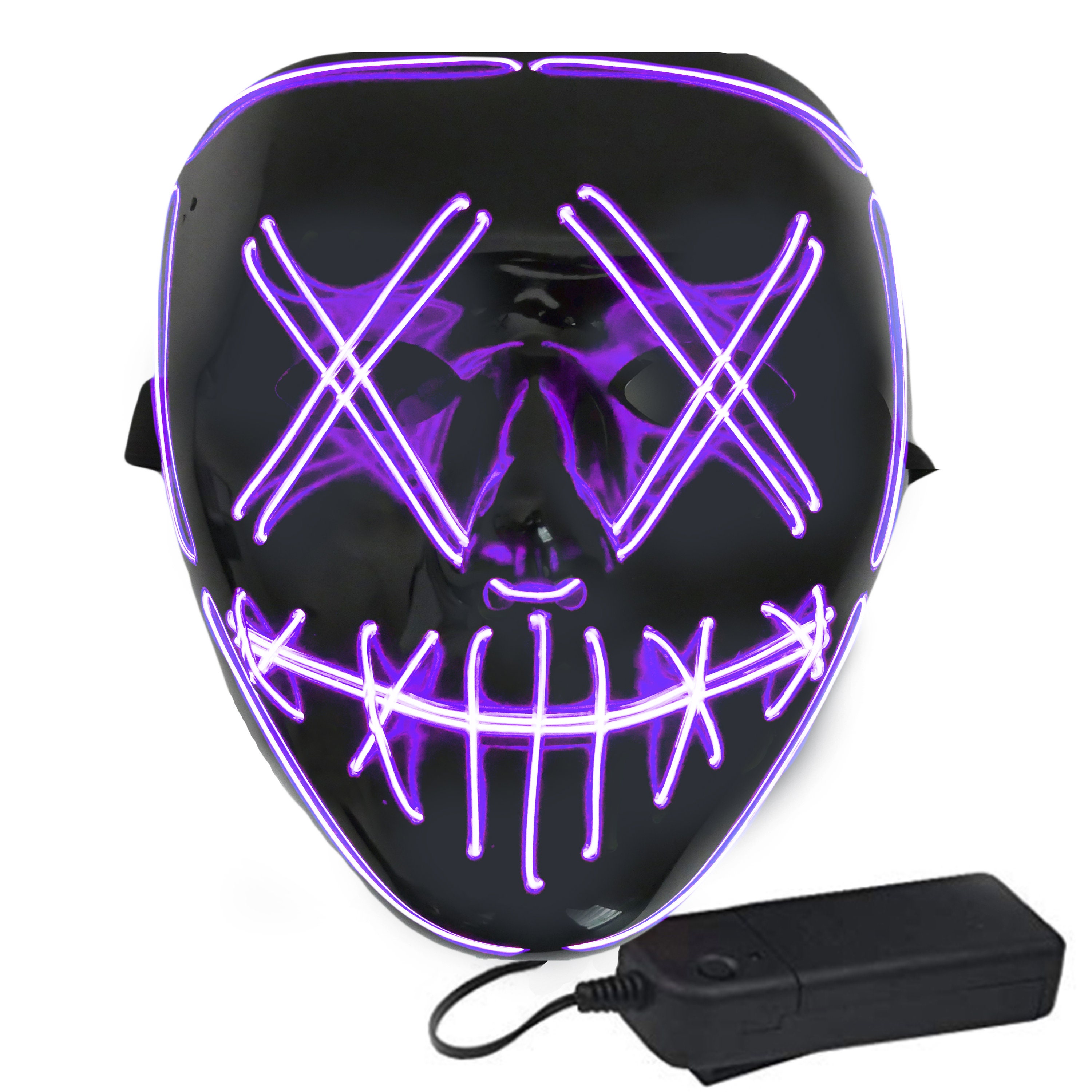 Halloween Light Up Purge Mask Stitched LED Purge Festival EDM Etsy