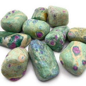 Ruby in Fuchsite with Kyanite Large Crystal Tumbled Stone