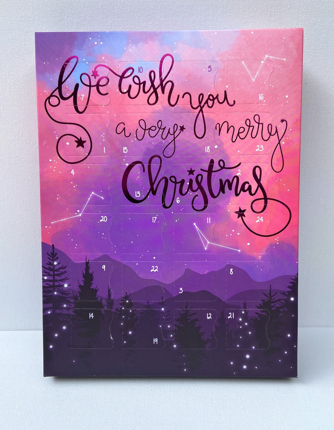 Fossil 24 Door Advent Calendar. Celestial Forest Design Box. Etsy