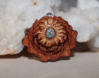 Australian Opal Colorado Pine Cone Pendant Necklace Size Small 1”