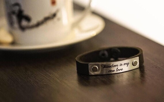 Acero inoxidable-eslabones pulsera con nombres en grabado láser Natalie