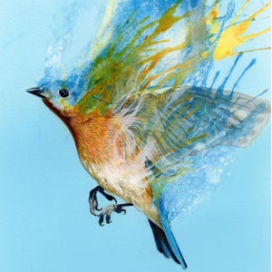 Art print made by an artist on the theme of animal art. Giclee print for a unique and original interior decoration.