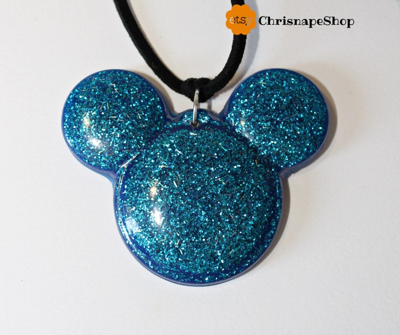 Resin necklace /'Mouse/' 4 COLORS