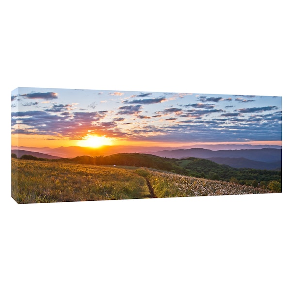 Great Smoky Mountains Photo, Max Patch Sunrise, North Carolina Landscape, Archival Giclee Canvas Print, Gallery Wall Photo Art, Free Ship