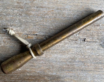 Classic Antique Solid Brass Belaying Pin Sourced on The Coast of Maine USA