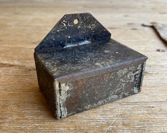 Antique Tin Hinged Match Safe, Late 1800s
