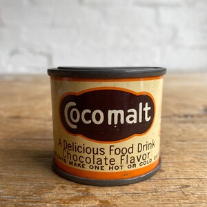 Vintage Coco Malt Sample Tin | Retro Chocolate Drink Advertising Container
