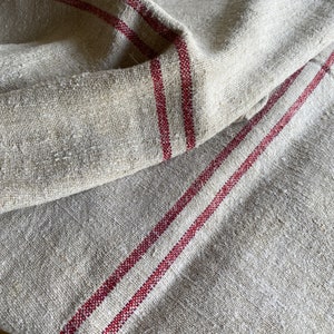 Ticking Fabric, Slow Stitch Fabric, Fabric Bundle, Stripe Fabric, 4 Pieces.  