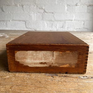 Necco Confectionary Twin Hearts Wooden Box