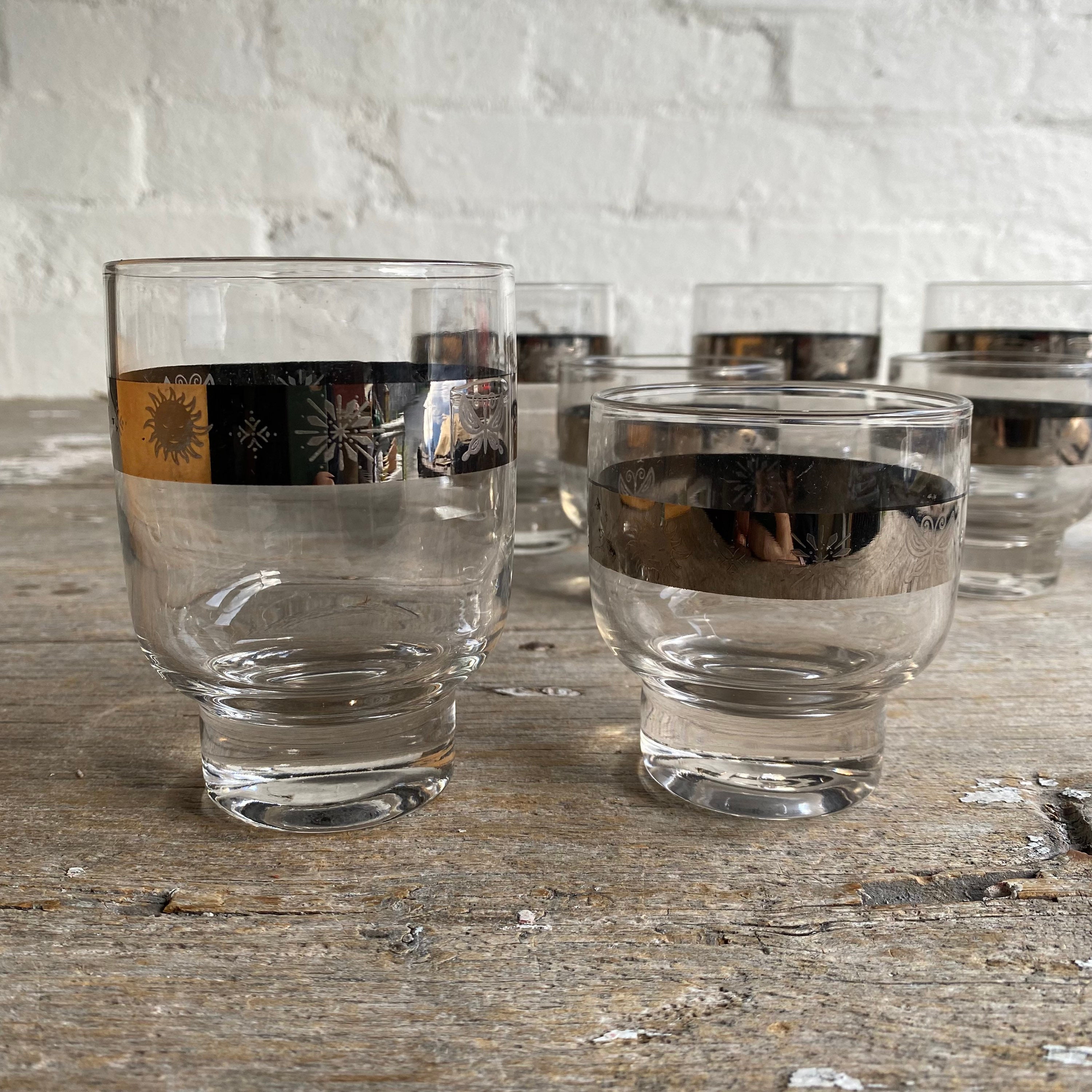 1960s Highball & Lowball Glasses 4 of each Sourced in the Etsy