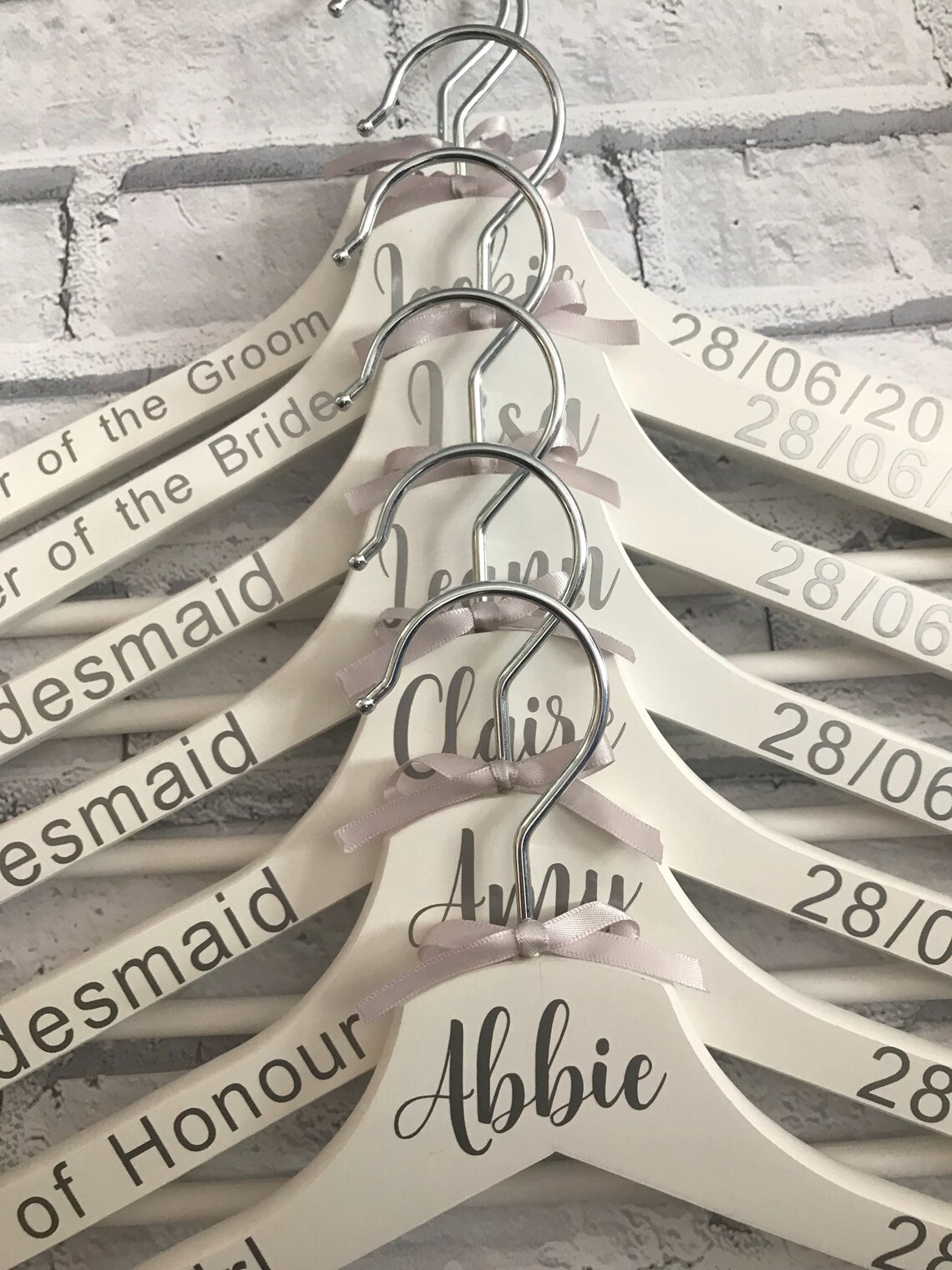 Personalised wedding coat hangers wedding hangers brisemaid Etsy
