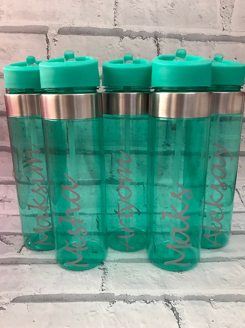 Personalised Straw Water Bottle Etsy UK