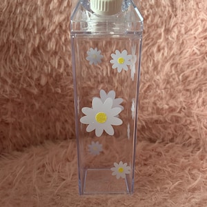 Daisy milk carton, 500ml milk carton, floral Drinkware
