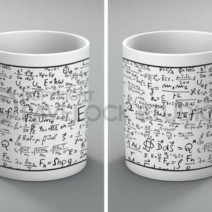 Maths Mug Mugs Equations Formulas Sums Math Mathematics Physics Teacher Student