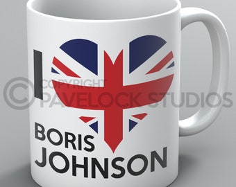 J’aime Boris Johnson Mug Mugs BoJo Conservateurs Conservateurs Politique PM Brexit britannique