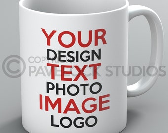 Photo Text Mug Mugs Photos Image Logo Personalised Custom Cup Cups Birthday Gift