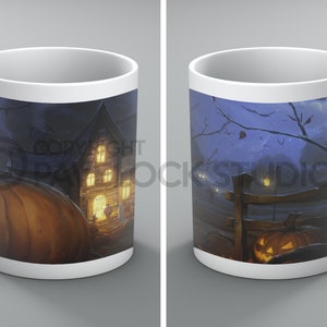 Halloween Tasse Becher Fledermaus Fledermäuse Kürbis Kürbisse Hexen Geister Geister Gruselig