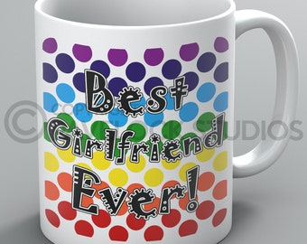 Best Girlfriend Ever Mug Mugs Girl Her Partner Love Valentines Day Birthday Gift