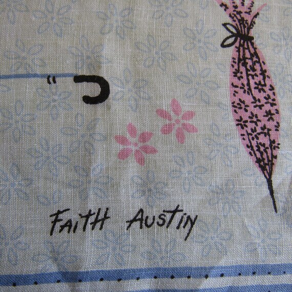 Vintage Handkerchief Umbrellas FAITH AUSTIN Cotto… - image 2