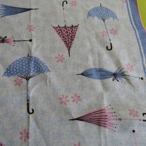 Vintage Handkerchief Umbrellas FAITH AUSTIN Cotto… - image 3