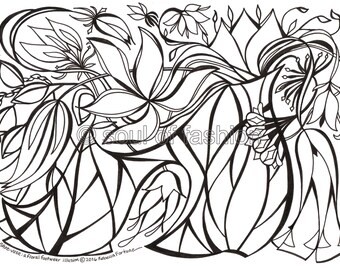 Shoe Vase Optical Illusion Coloring Page