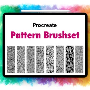 Procreate Pattern Brushset: 10 Brushes nahtlose Muster. Muster Pinsel, Textur Brush, Endlosmuster Procreate, Zentangle Brush, Doodle Brush Bild 1