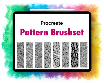 Procreate Pattern Brushset: 10 Brushes - nahtlose Muster. Muster Pinsel, Textur Brush, Endlosmuster Procreate, Zentangle Brush, Doodle Brush