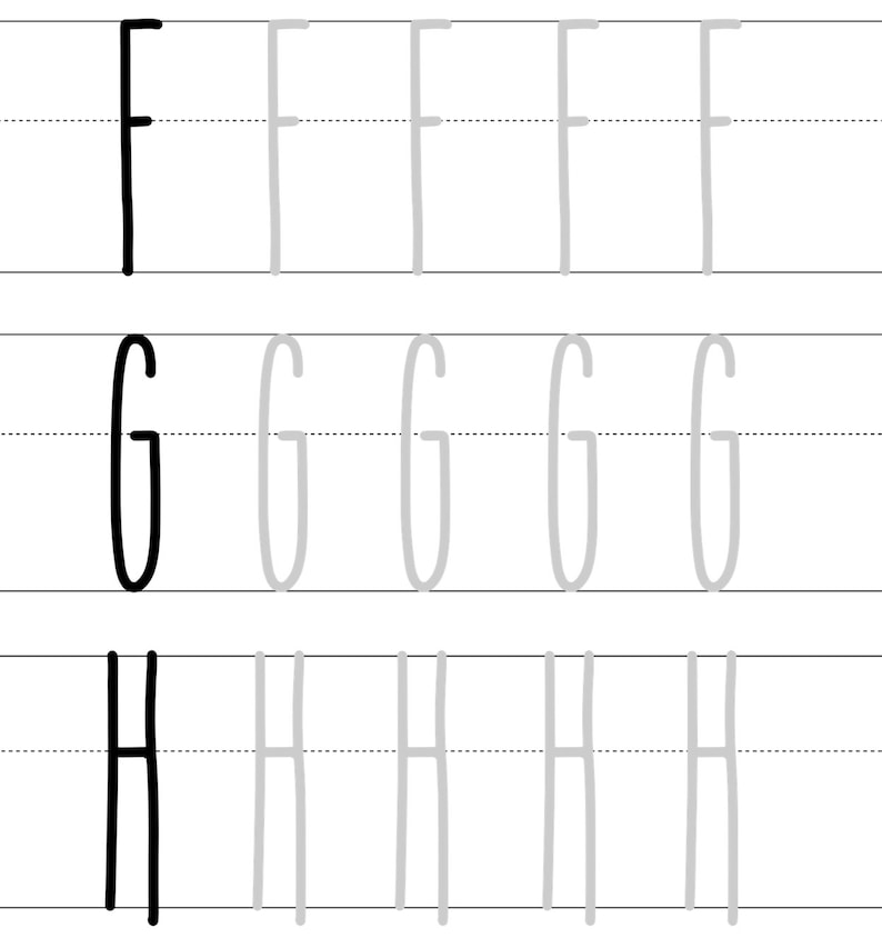 Handlettering Practice Book 100 Pages for Fineliner - Etsy