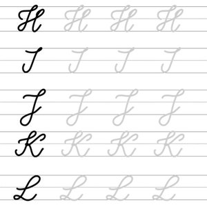 100 Lettering Übungsblätter Handlettering für Fineliner, Brushpen & Filzstift. Brushlettering, Alphabete, Schnörkel. Sofort Download, PDF Bild 6
